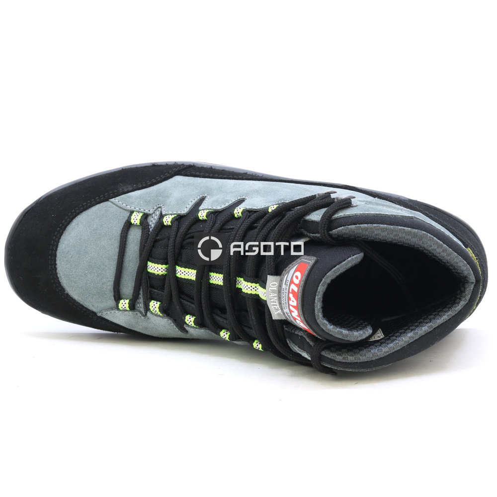 szczegóły OLANG Badia 906 szare męskie wygodne skórzane buty outdoorowe z membraną