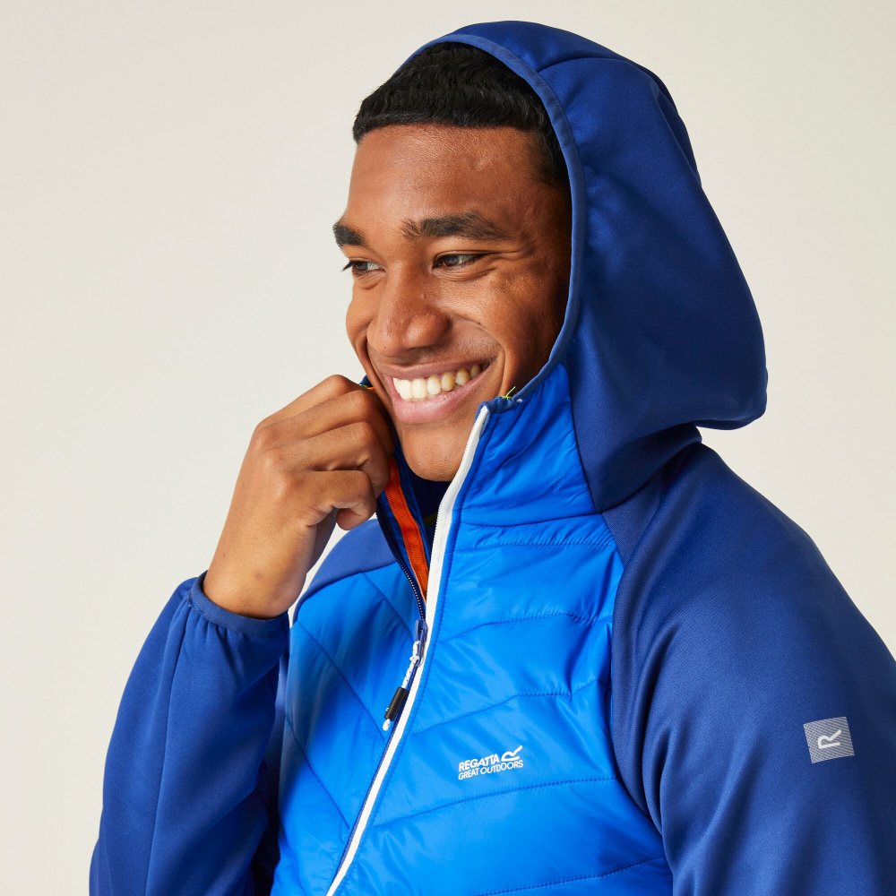 szczegóły REGATTA Andreson VIII Hybrid niebieska męska outdoorowa kurtka całoroczna