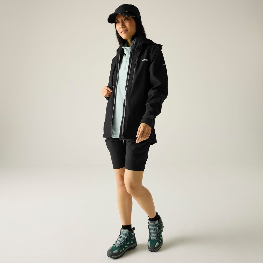 szczegóły REGATTA Birchdale II czarna damska kurtka outdoorowa + membrana 10 000 mm