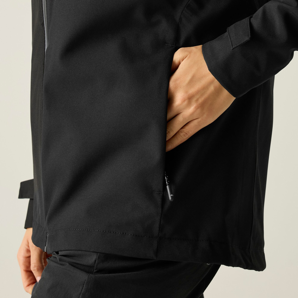 szczegóły REGATTA Birchdale II czarna damska kurtka outdoorowa + membrana 10 000 mm