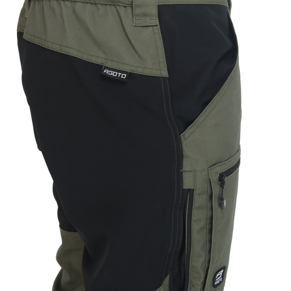 szczegóły Spodnie outdoorowe męskie Asoto Northsky Green WR water-resistant