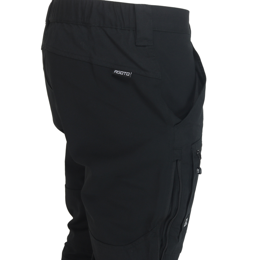 szczegóły Spodnie outdoorowe męskie Asoto Northsky Black WR water-resistant