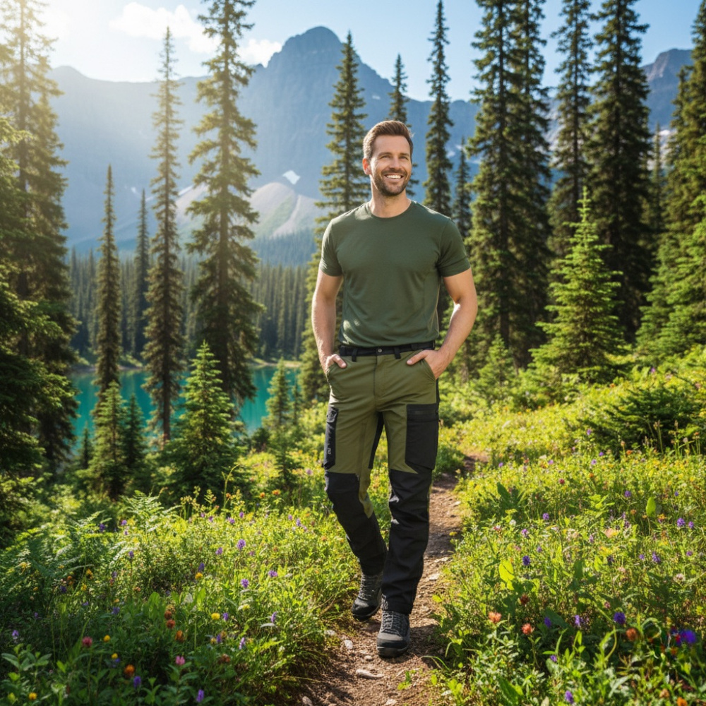 szczegóły Spodnie trekkingowe męskie Asoto Abisko DWR Shield Pro Technology