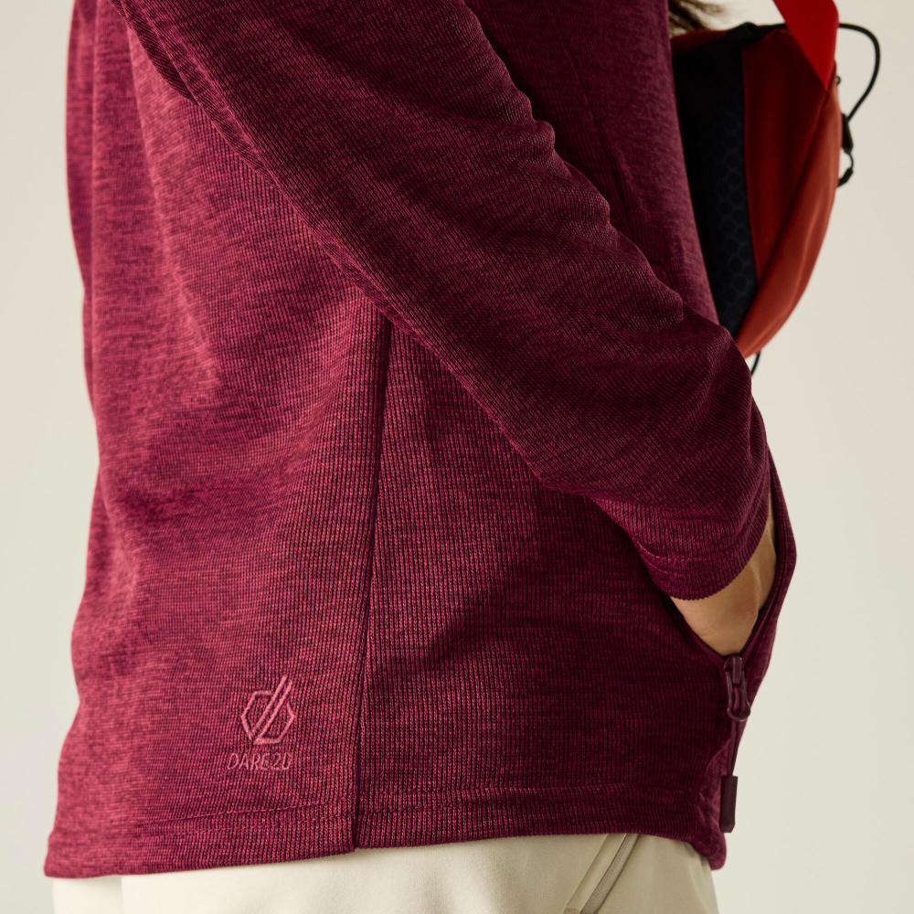 szczegóły DARE2B Torrek II bordowa damska bluza outdoorowa, wygodna i funkcjonalna