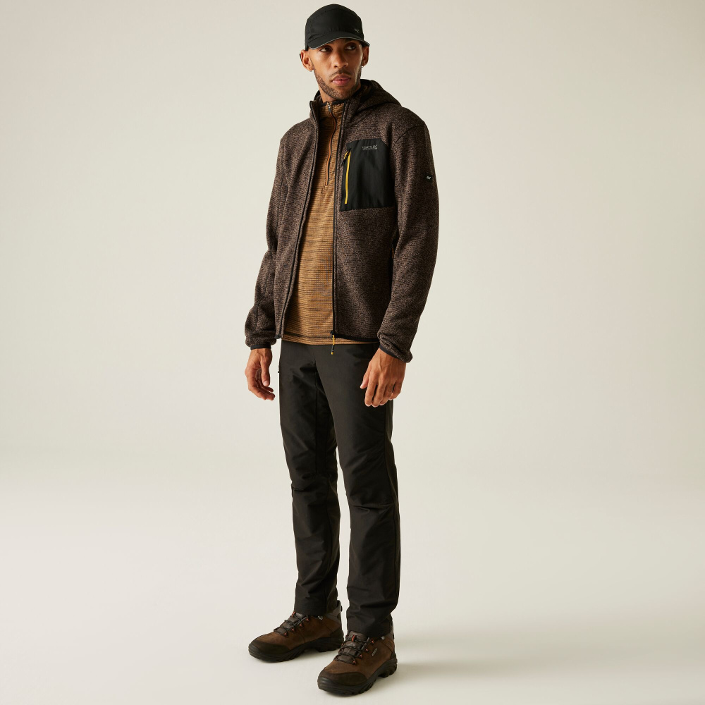 szczegóły REGATTA Newhill brązowa męska bluza outdoorowa z kapturem, funkcjonalna i wygodn