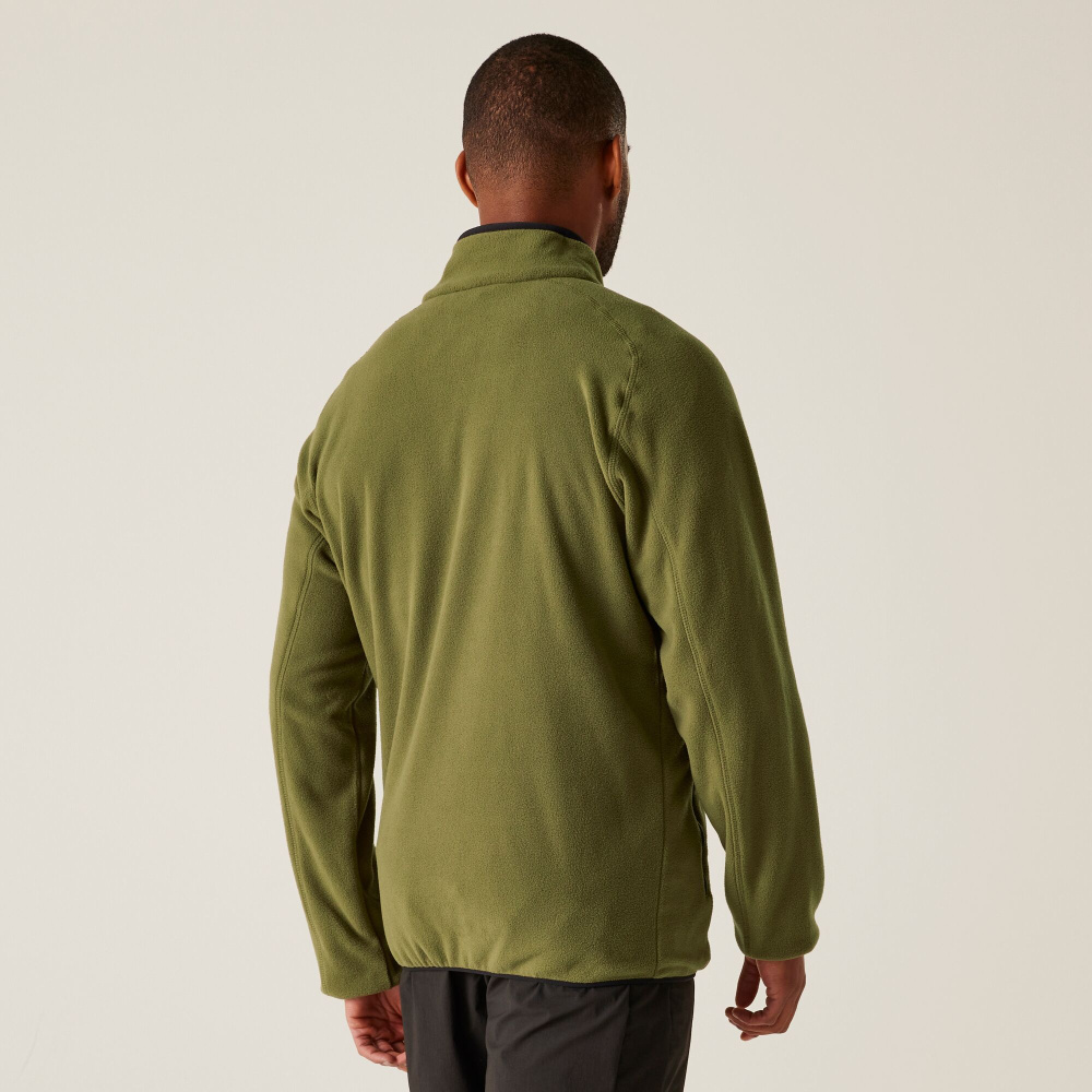 szczegóły REGATTA Hadfield zielona męska bluza outdoorowa, wygodna bluza polarowa