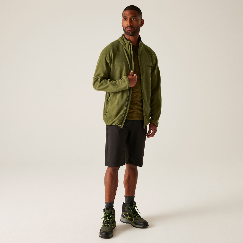 szczegóły REGATTA Hadfield zielona męska bluza outdoorowa, wygodna bluza polarowa