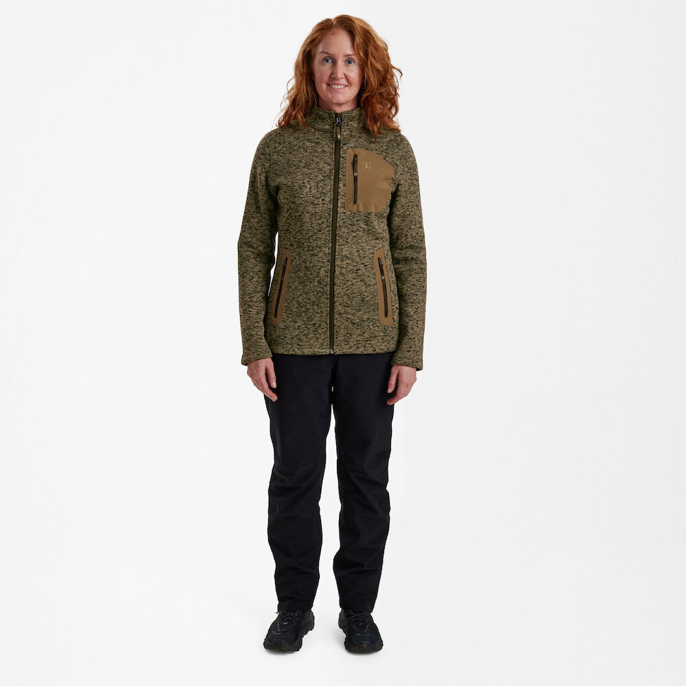 szczegóły Deerhunter Lady Sarek brązowa dzianinowa kurtka damska