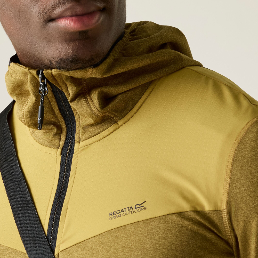 szczegóły REGATTA Finchdale żółta męska bluza outdoorowa funkcyjna ze stretchem