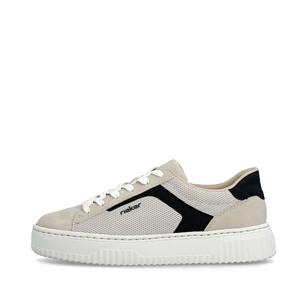szczegóły RIEKER N9900-60 beżowe damskie sneakersy, wygodne i przewiewne