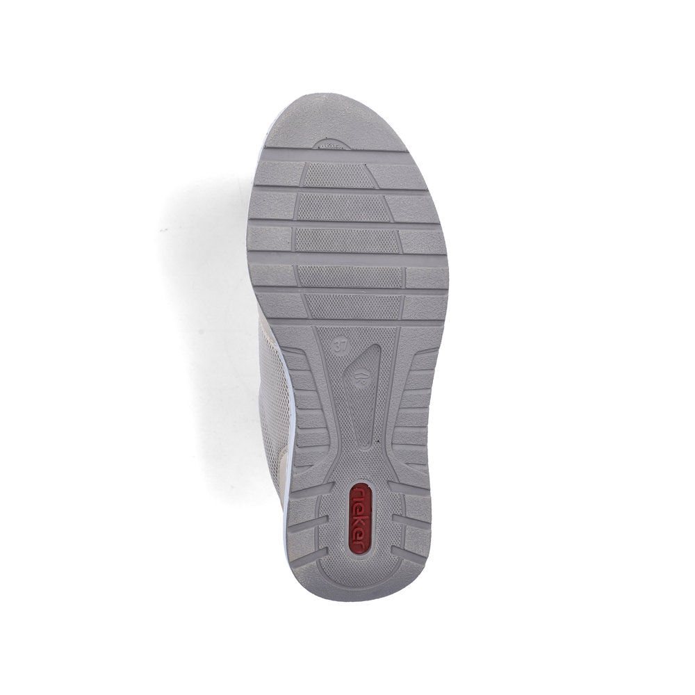szczegóły RIEKER 53101-60 beżowe damskie wygodne i przewiewne sneakersy do miasta