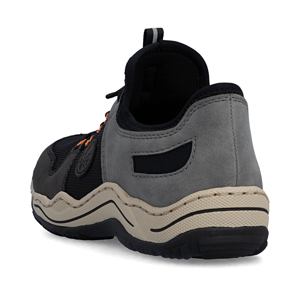 szczegóły RIEKER L0593-00 czarne damskie wygodne sneakersy z technologią Antistress