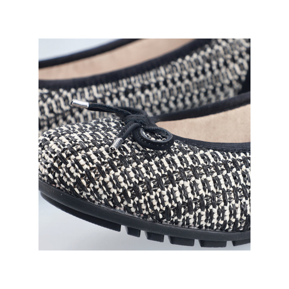 szczegóły RIEKER 43850-00 czarne damskie baleriny