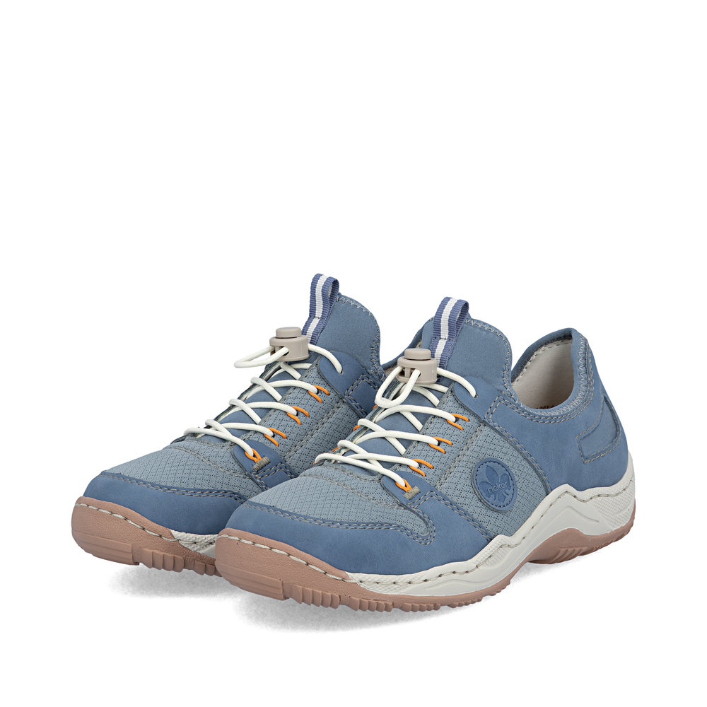 szczegóły RIEKER L0593-12 niebieskie damskie sneakersy z technologią Antistress
