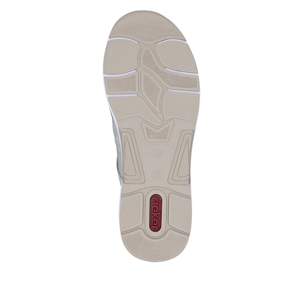 szczegóły RIEKER N8456-40 zielone damskie skórzane wygodne sneakersy z podeszwą Antistress