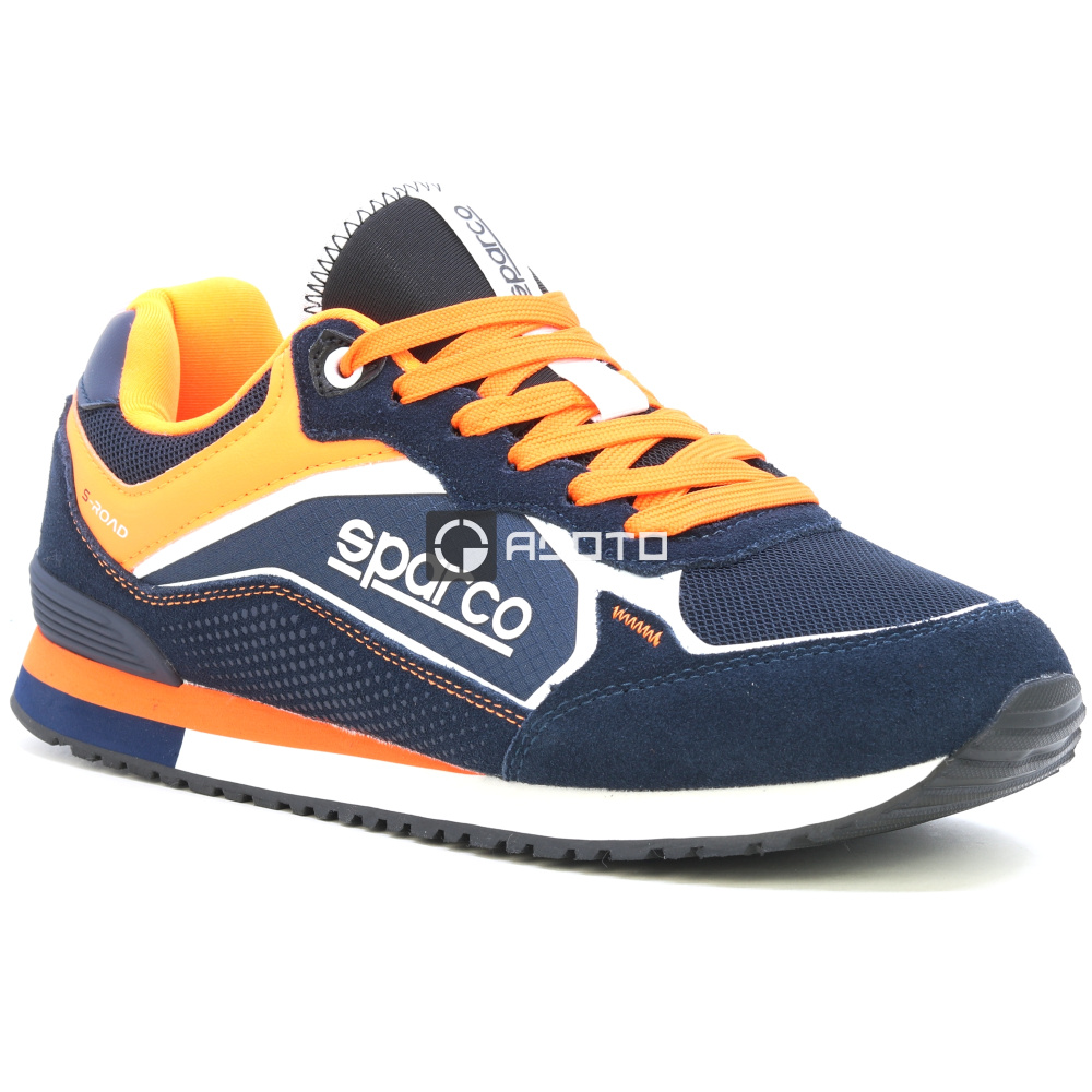 szczegóły SPARCO S-Road BM niebieskie męskie wygodne sneakersy do miasta, nowoczesny wyglą