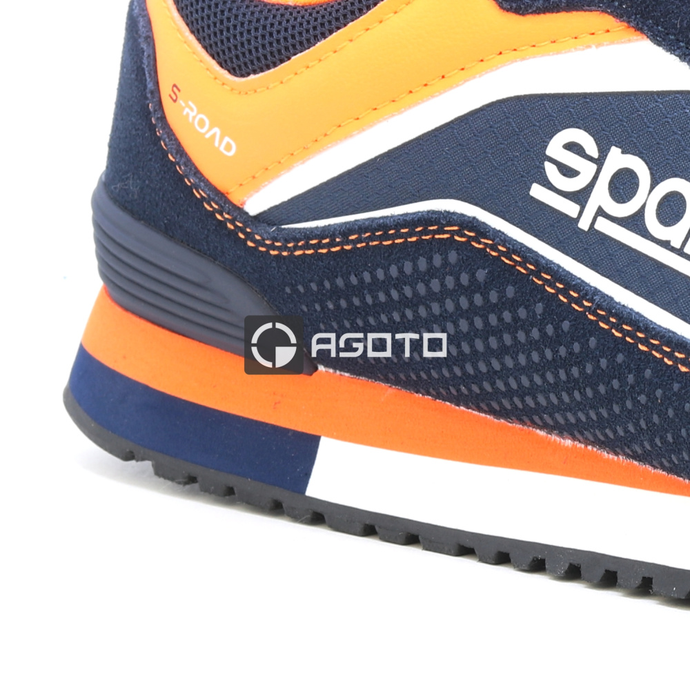 szczegóły SPARCO S-Road BM niebieskie męskie wygodne sneakersy do miasta, nowoczesny wyglą
