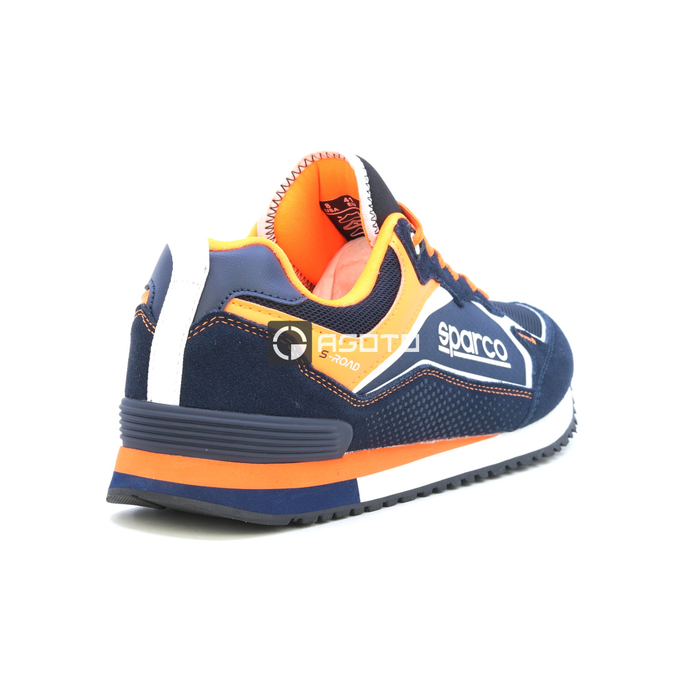 szczegóły SPARCO S-Road BM niebieskie męskie wygodne sneakersy do miasta, nowoczesny wyglą