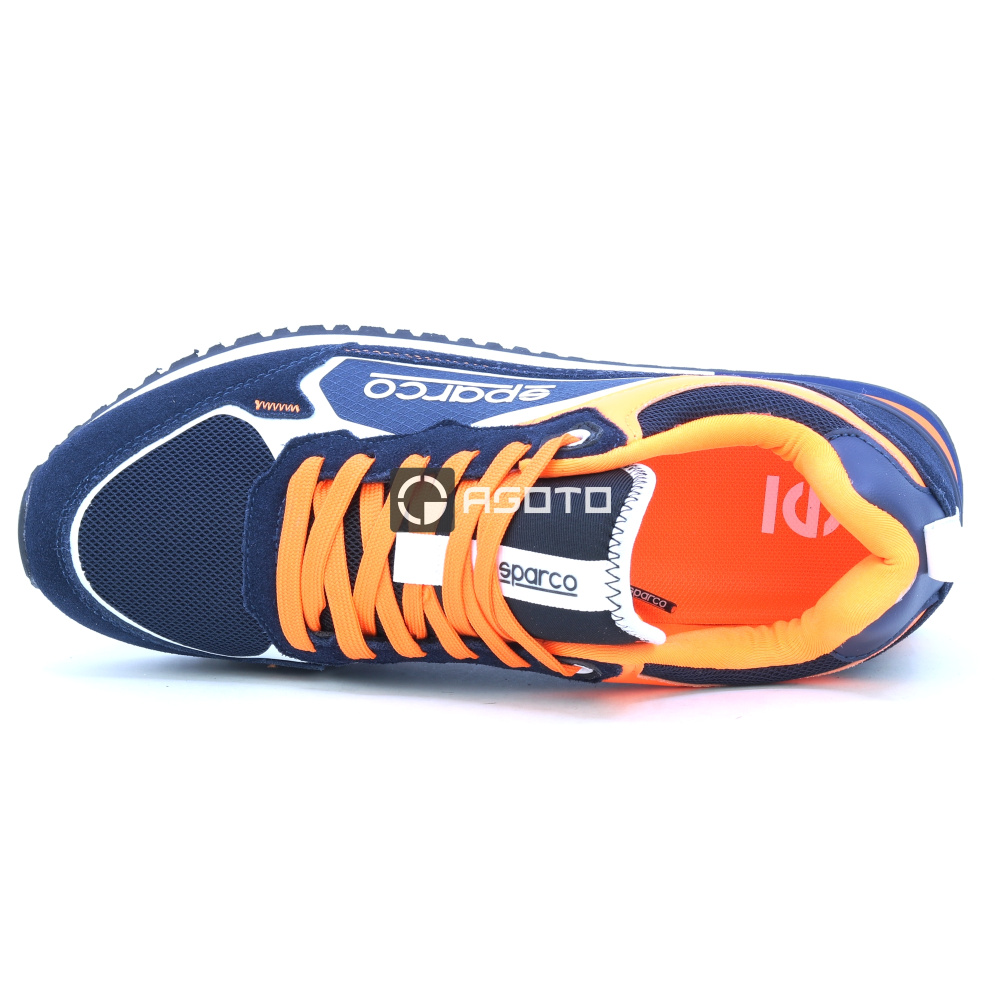 szczegóły SPARCO S-Road BM niebieskie męskie wygodne sneakersy do miasta, nowoczesny wyglą