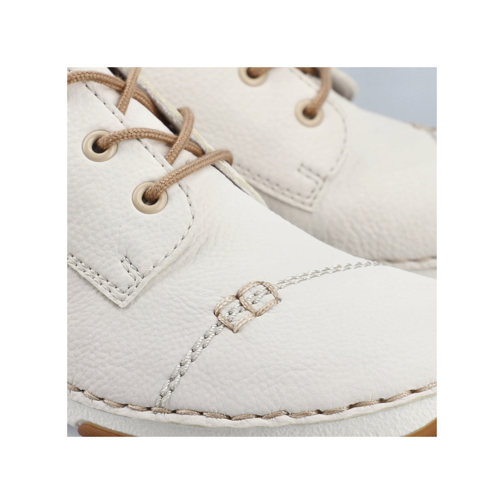 szczegóły RIEKER 55920-80 beżowe damskie wygodne, lekkie sneakersy, podeszwa Antistress