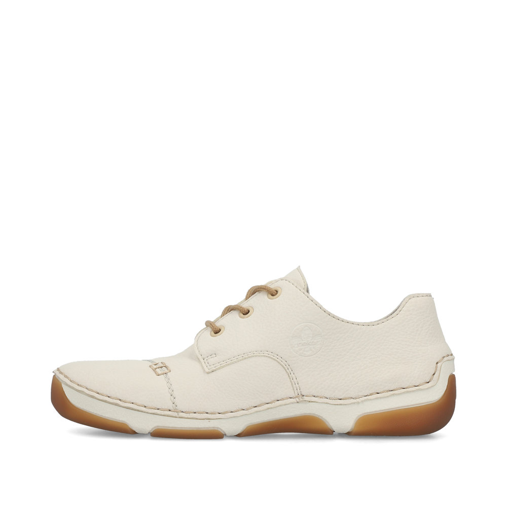 szczegóły RIEKER 55920-80 beżowe damskie wygodne, lekkie sneakersy, podeszwa Antistress