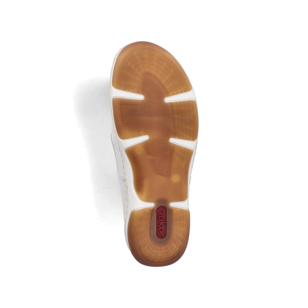 szczegóły RIEKER 55920-80 beżowe damskie wygodne, lekkie sneakersy, podeszwa Antistress