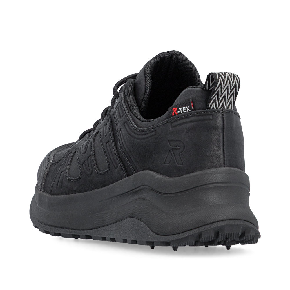 szczegóły RIEKER Z0900-00 czarne damskie sportowe sneakersy z membraną Rieker-TEX