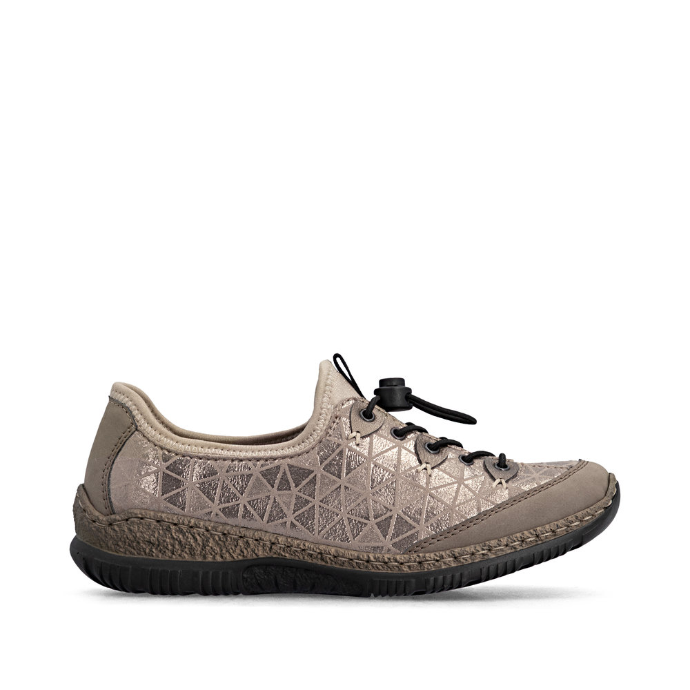 szczegóły RIEKER N3271-90 beżowe damskie wygodne sneakersy z podeszwą Antistress