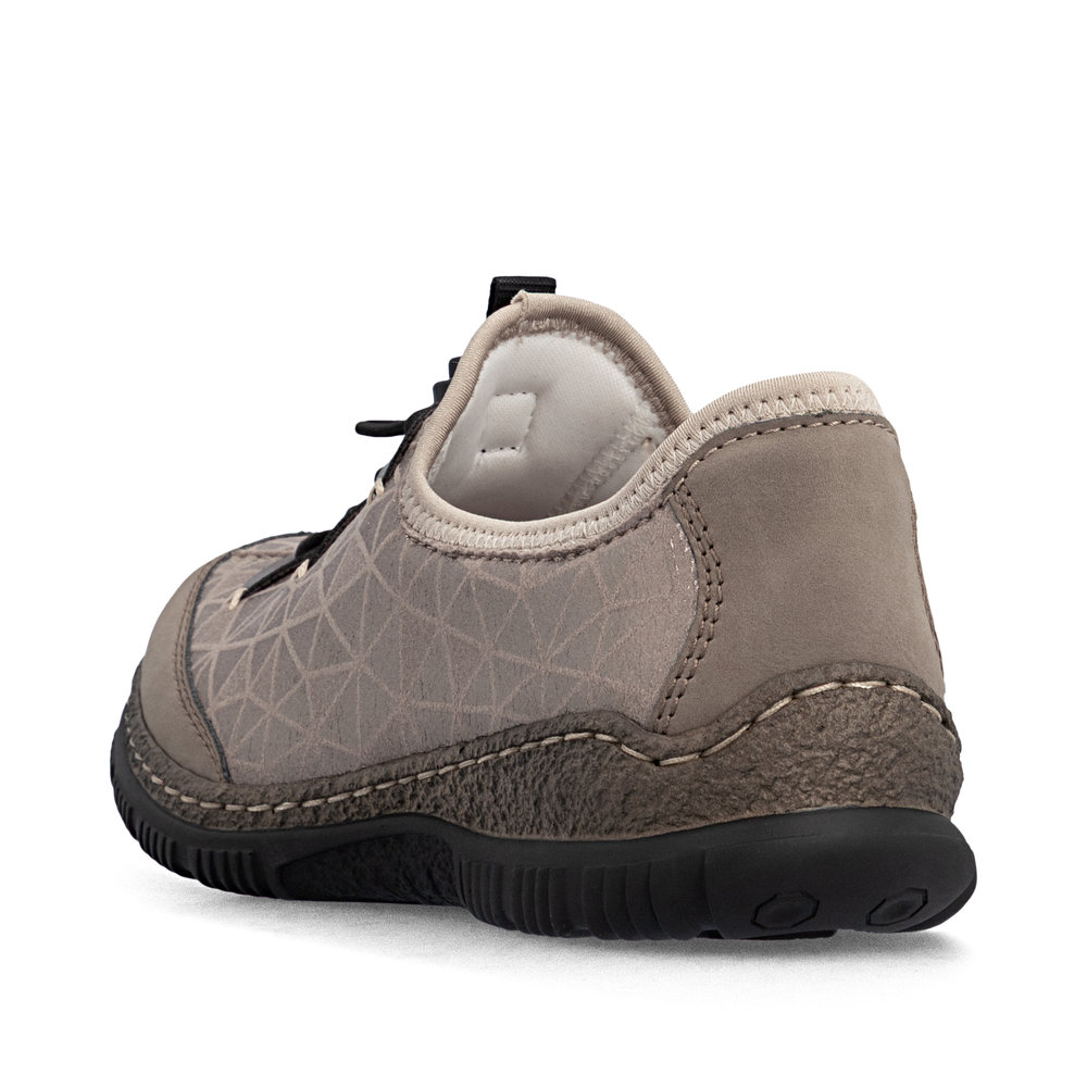 szczegóły RIEKER N3271-90 beżowe damskie wygodne sneakersy z podeszwą Antistress