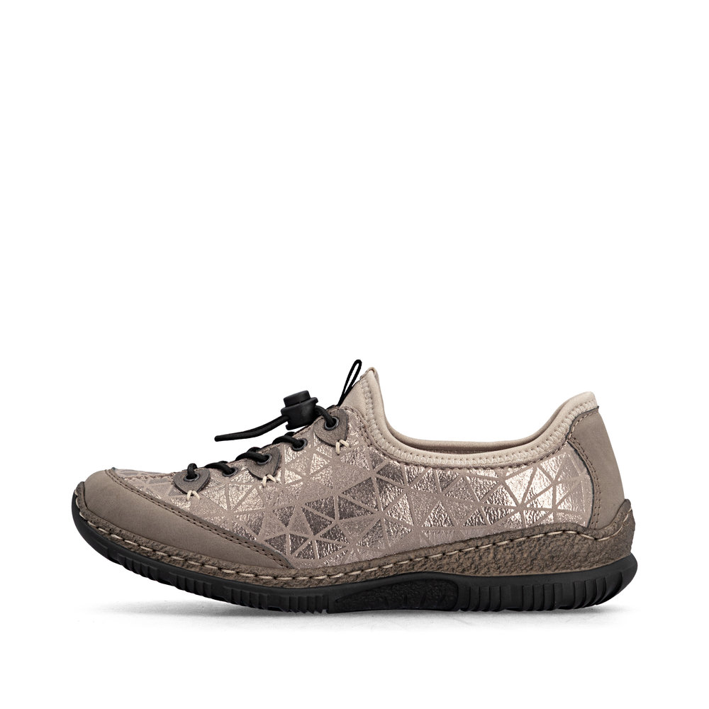 szczegóły RIEKER N3271-90 beżowe damskie wygodne sneakersy z podeszwą Antistress