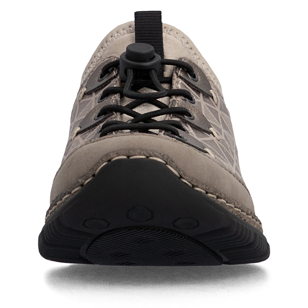 szczegóły RIEKER N3271-90 beżowe damskie wygodne sneakersy z podeszwą Antistress
