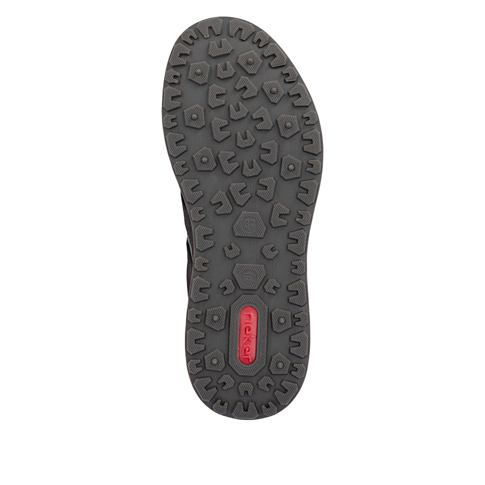 szczegóły RIEKER Z0900-25 brązowe damskie sneakersy, wygodna podeszwa Antistress