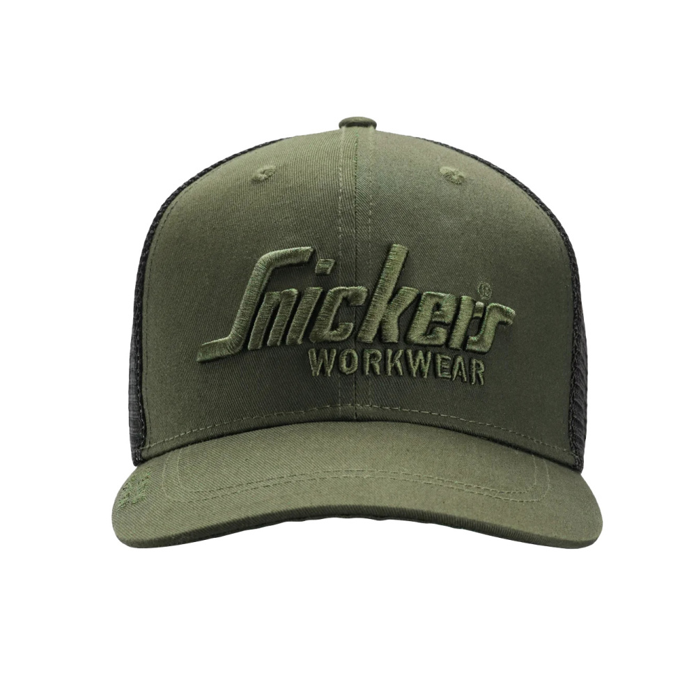 szczegóły SNICKERS Trucker Cap zielona męska czapka z daszkiem