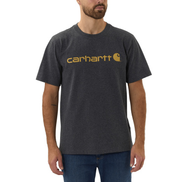 CARHARTT Core szary męski t shirt bawełniany, luźny nowoczesny krój, kultowa mar