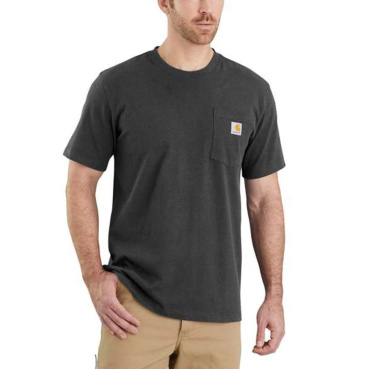CARHARTT Pocket szary męski t shirt bawełniany, luźny nowoczesny krój, kultowa m