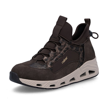 RIEKER N5254-25 brązowe damskie sneakersy, wygodne i nowoczesne
