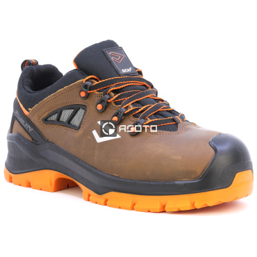 BICAP Seal Low S3 brązowe męskie buty robocze + system wentylacji Pro Air