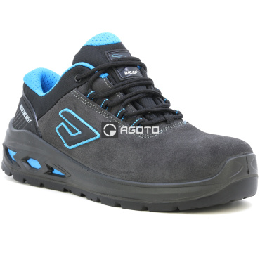 BICAP Rajin S3 szare męskie skórzane buty robocze lekkie i wygodne