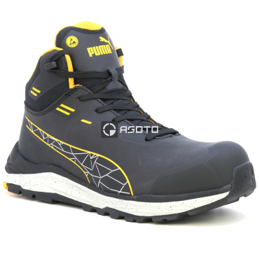 PUMA Xplore Mid S3 czarne męskie lekkie buty robocze, miękka amortyzacja