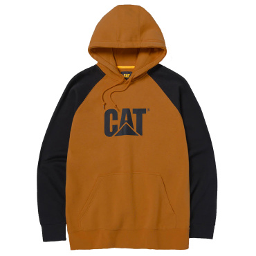 Caterpillar Colorblock Two Tone brązowa męska bawełniana bluza, wygodna do codzi