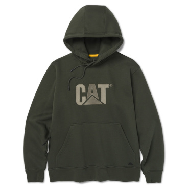CATERPILLAR TM Hooded oliwkowa męska bluza z kapturem z logo CAT