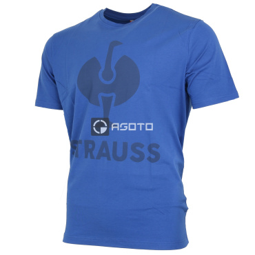 Engelbert Strauss Concrete niebieska męska bawełniana koszulka, elastyczna Stret