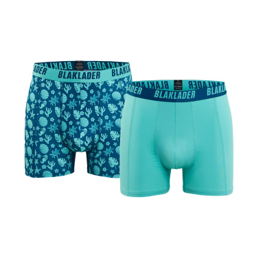 BLAKLADER zielone męskie bokserki cotton stretch 2 sztuki w opakowaniu, letni wz
