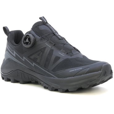 HUMTTO Actor czarne męskie buty outdoorowe, szybkie wiązanie Spinon®, lekkie i p