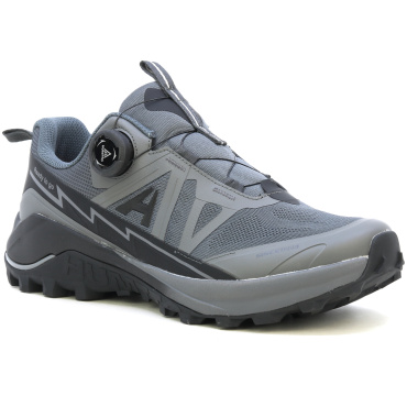 HUMTTO Actor szare męskie buty outdoorowe, szybkie wiązanie Spinon®, lekkie i wy