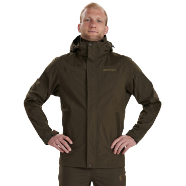 Deerhunter Denmark Track Rain oliwkowa męska outdoorowa wodoodporna kurtka Deer