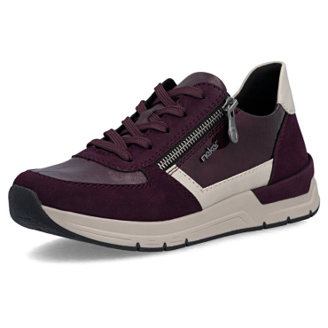 RIEKER 58902-35 fioletowe damskie sneakersy, wygodna podeszwa Antistress