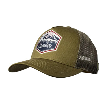 Beyond Nordic BN215 oliwkowa męska czapka baseballowa typu Trucker, przewiewna