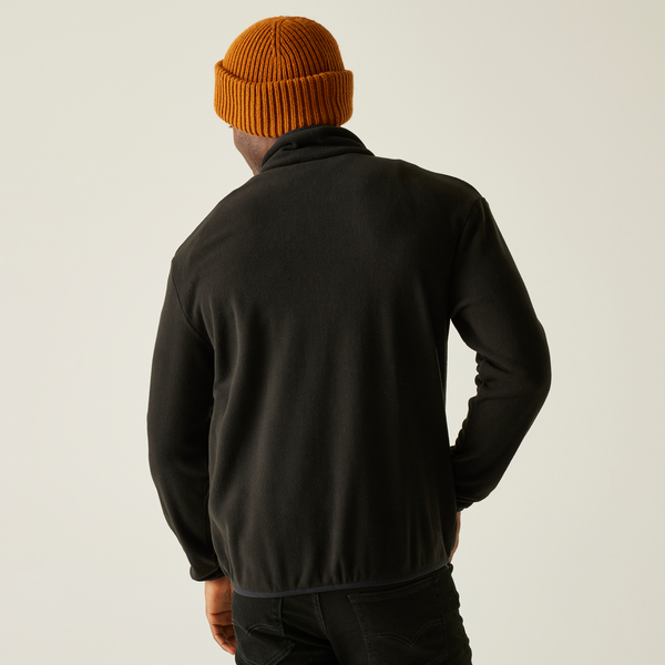 szczegóły REGATTA Frankie F/Z czarna męska outdoorowa bluza polarowa, wygodna i przyjemna