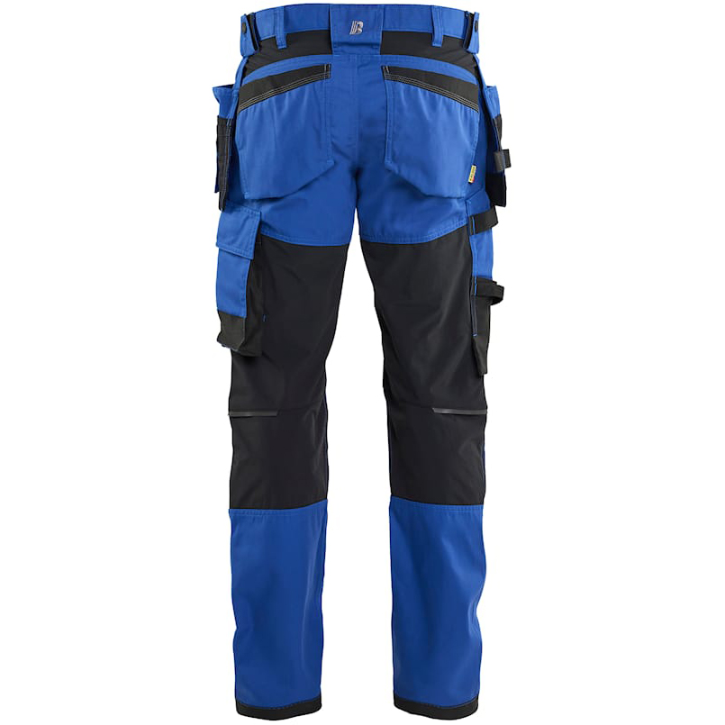 szczegóły BLAKLADER Sweden Craftsman Stretch niebieskie męskie spodnie robocze + kieszenie
